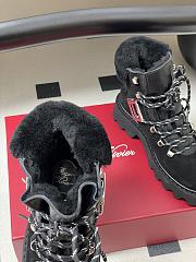 Roger Vivier Viv' Rangers Truck Booties in Suede Black - 4