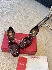Roger Vivier Tres Vivier Mary Jane Pumps In Patent Leather Burgundy 8.5cm - 4