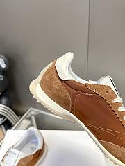Celine Racer Low Top Sneaker With Triomphe In Nylon Suede Calfskin And Calfskin Sahara - 6