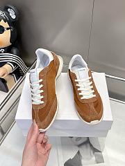 Celine Racer Low Top Sneaker With Triomphe In Nylon Suede Calfskin And Calfskin Sahara - 5