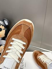 Celine Racer Low Top Sneaker With Triomphe In Nylon Suede Calfskin And Calfskin Sahara - 4