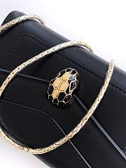 Bvlgari Serpenti Forever Phone Case In Black Calf Leather - 19x10x3.5cm - 5