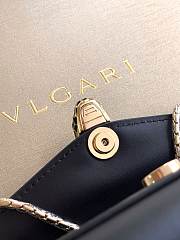 Bvlgari Serpenti Forever Phone Case In Black Calf Leather - 19x10x3.5cm - 4