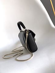 Bvlgari Serpenti Forever Phone Case In Black Calf Leather - 19x10x3.5cm - 2