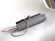 Bvlgari Serpenti Forever Phone Case In Gray Calf Leather - 19x10x3.5cm - 5