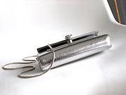 Bvlgari Serpenti Forever Phone Case In Silver Striated Calf Leather - 19x10x3.5cm - 6