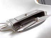 Bvlgari Serpenti Forever Phone Case In Silver Striated Calf Leather - 19x10x3.5cm - 5