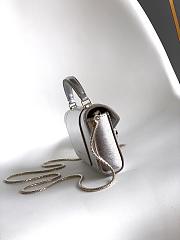 Bvlgari Serpenti Forever Phone Case In Silver Striated Calf Leather - 19x10x3.5cm - 4