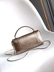 Bvlgari Serpenti Forever Phone Case In Gold Striated Calf Leather - 19x10x3.5cm - 6