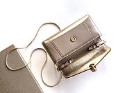 Bvlgari Serpenti Forever Phone Case In Gold Striated Calf Leather - 19x10x3.5cm - 3