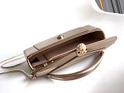 Bvlgari Serpenti Forever Phone Case In Gold Striated Calf Leather - 19x10x3.5cm - 5