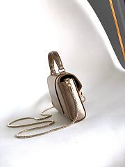 Bvlgari Serpenti Forever Phone Case In Gold Striated Calf Leather - 19x10x3.5cm - 4