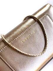 Bvlgari Serpenti Forever Phone Case In Gold Striated Calf Leather - 19x10x3.5cm - 2