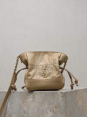 YSL Jamie Mini Shoulder Pouch In Lambskin In Beige - 15.5x14.5x8cm - 1