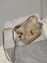 YSL Jamie Mini Shoulder Pouch In Lambskin In Beige - 15.5x14.5x8cm - 6