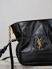 YSL Jamie Mini Shoulder Pouch In Lambskin In Black - 15.5x14.5x8cm - 5