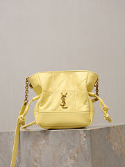 YSL Jamie Mini Shoulder Pouch In Lambskin In Yellow - 15.5x14.5x8cm - 6