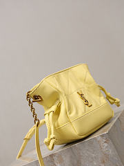 YSL Jamie Mini Shoulder Pouch In Lambskin In Yellow - 15.5x14.5x8cm - 5