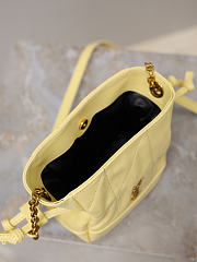 YSL Jamie Mini Shoulder Pouch In Lambskin In Yellow - 15.5x14.5x8cm - 4