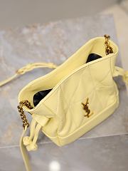 YSL Jamie Mini Shoulder Pouch In Lambskin In Yellow - 15.5x14.5x8cm - 3