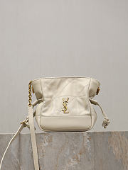 YSL Jamie Mini Shoulder Pouch In Lambskin In White - 15.5x14.5x8cm - 1