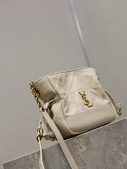 YSL Jamie Mini Shoulder Pouch In Lambskin In White - 15.5x14.5x8cm - 4