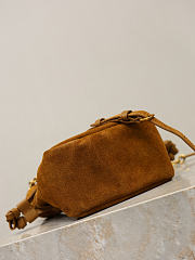 YSL Jamie Mini Shoulder Pouch In Suede In Brown - 15.5x14.5x8cm - 6