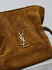 YSL Jamie Mini Shoulder Pouch In Suede In Brown - 15.5x14.5x8cm - 2