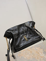 YSL Jamie Medium Shoulder Pouch In Lambskin In Black - 26x18x12.5cm - 5