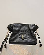 YSL Jamie Medium Shoulder Pouch In Lambskin In Black - 26x18x12.5cm - 1