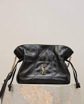 YSL Jamie Medium Shoulder Pouch In Lambskin In Black - 26x18x12.5cm