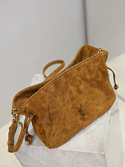 YSL Jamie Medium Shoulder Pouch In Suede In Brown - 26x18x12.5cm - 3