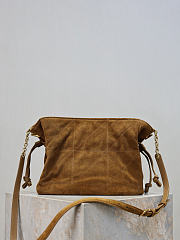 YSL Jamie Medium Shoulder Pouch In Suede In Brown - 26x18x12.5cm - 6