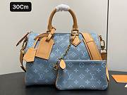 LV Speedy P9 Bandouliere 30 Bag Calf Leather Silk Blue M28384 - 32x22.5x18cm - 1