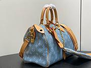 LV Speedy P9 Bandouliere 30 Bag Calf Leather Silk Blue M28384 - 32x22.5x18cm - 6