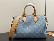 LV Speedy P9 Bandouliere 30 Bag Calf Leather Silk Blue M28384 - 32x22.5x18cm - 3