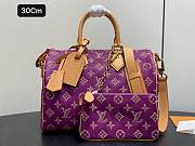 LV Speedy P9 Bandouliere 30 Bag Calf Leather Golden Lotus Purple M28076 - 32x22.5x18cm - 5