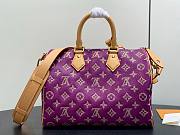 LV Speedy P9 Bandouliere 30 Bag Calf Leather Golden Lotus Purple M28076 - 32x22.5x18cm - 3