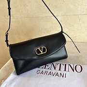 Valentino Garavani DeVain Small Nappa Shoulder Bag Black - 23.5x12x3cm - 6