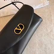 Valentino Garavani DeVain Small Nappa Shoulder Bag Black - 23.5x12x3cm - 4