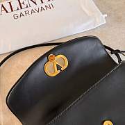 Valentino Garavani DeVain Small Nappa Shoulder Bag Black - 23.5x12x3cm - 5
