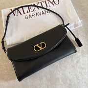 Valentino Garavani DeVain Small Nappa Shoulder Bag Black - 23.5x12x3cm - 2