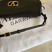 Valentino Garavani DeVain Small Nappa Shoulder Bag Black - 23.5x12x3cm - 3