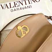 Valentino Garavani DeVain Small Nappa Shoulder Bag Rose Sand- 23.5x12x3cm - 4