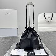 Celine Small Crystal Pouch In Lambskin Black - 29x32x0.5cm   - 4