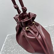 Celine Small Crystal Pouch In Lambskin Burgundy - 29x32x0.5cm   - 5