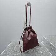 Celine Small Crystal Pouch In Lambskin Burgundy - 29x32x0.5cm   - 2