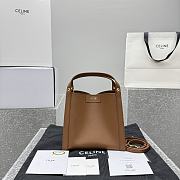 Celine Small Cube Bag In Supple Calfskin Brown - 21x18.5x17cm - 1
