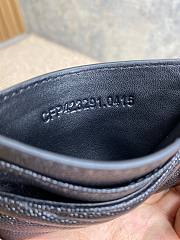 YSL Cassandre Matelasse Card Case In Grain De Poudre Leather Black - 10.5x7.5x0.5cm - 5