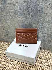 YSL Cassandre Matelasse Card Case In Lamskin Leather Pink - 10.5x7.5x0.5cm - 6